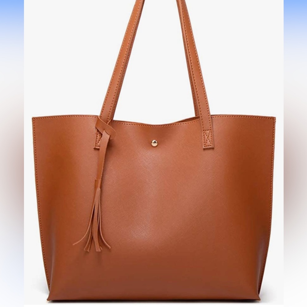 Faux Leather Tote